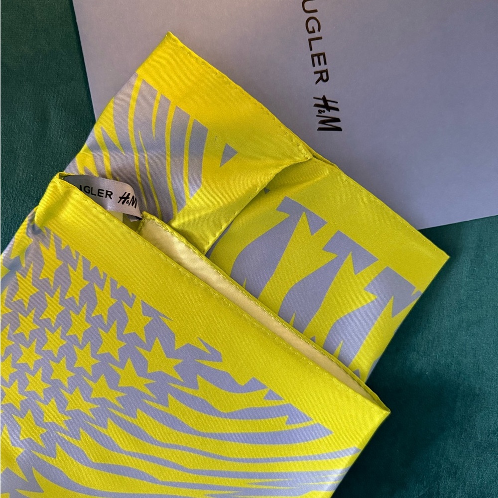 Mugler H&M Green and Blue Scarf - brand new